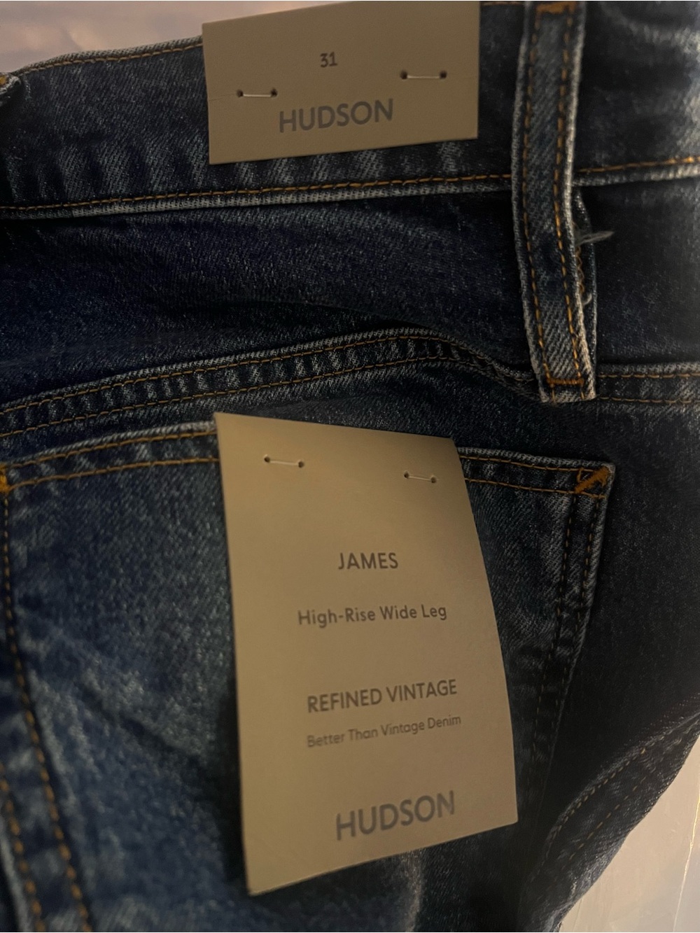 Hudson Jeans Wide-Leg Jeans in Glee Blue - Picture 5 of 6